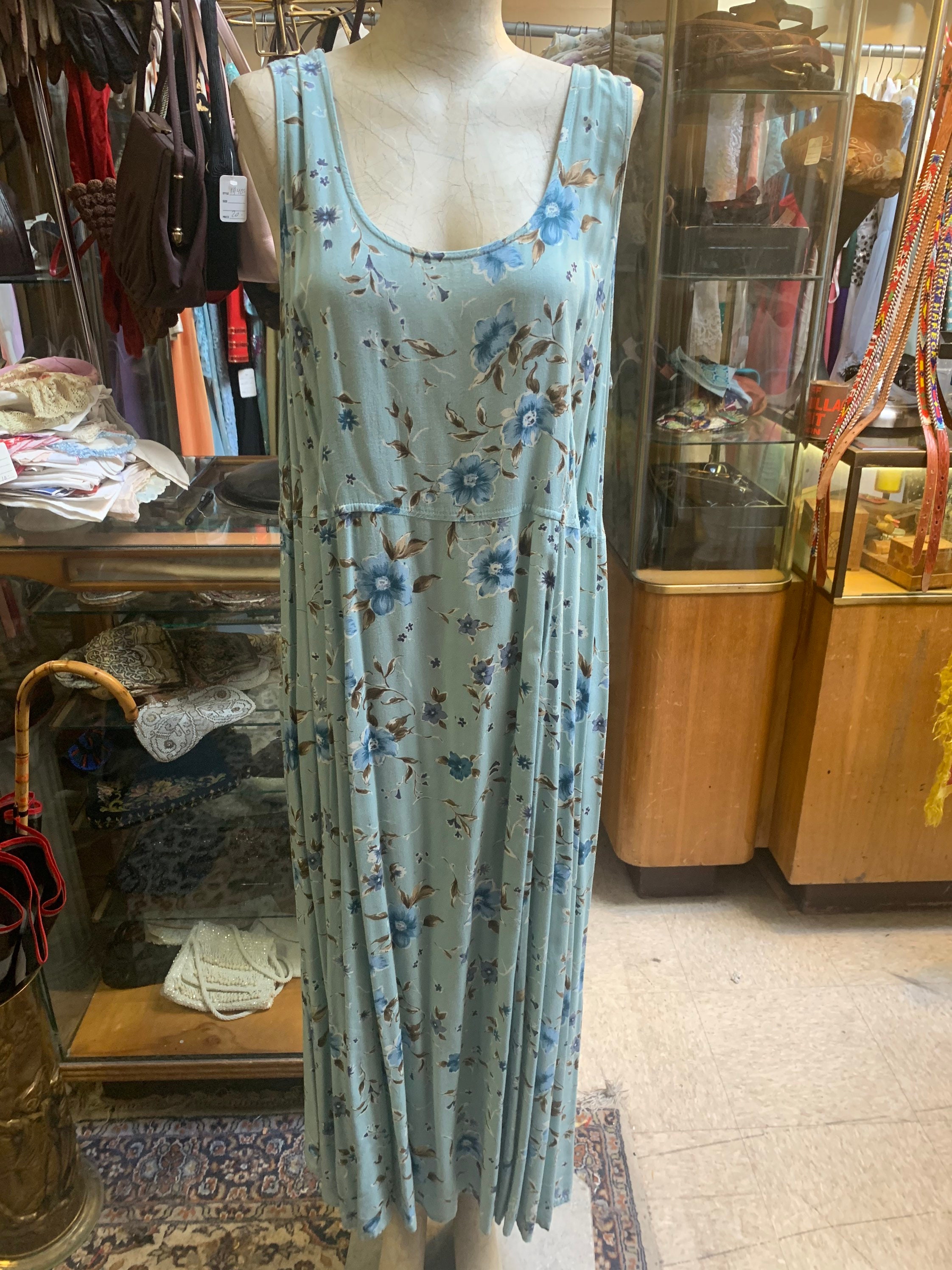 Nice Floral Rayon Blend Dress Of The 1990S