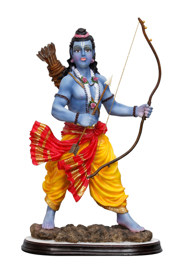 Hand Crafted Big Ram Ji Murti God Idol With Bow & Arrow-Height-17 Inches-Polyster Resin-Multicolour