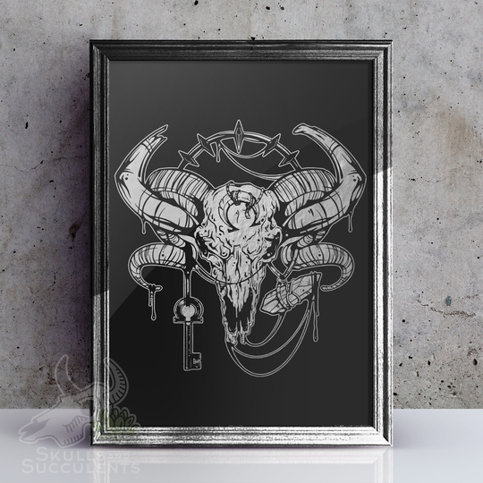 Horns Foil Art Print