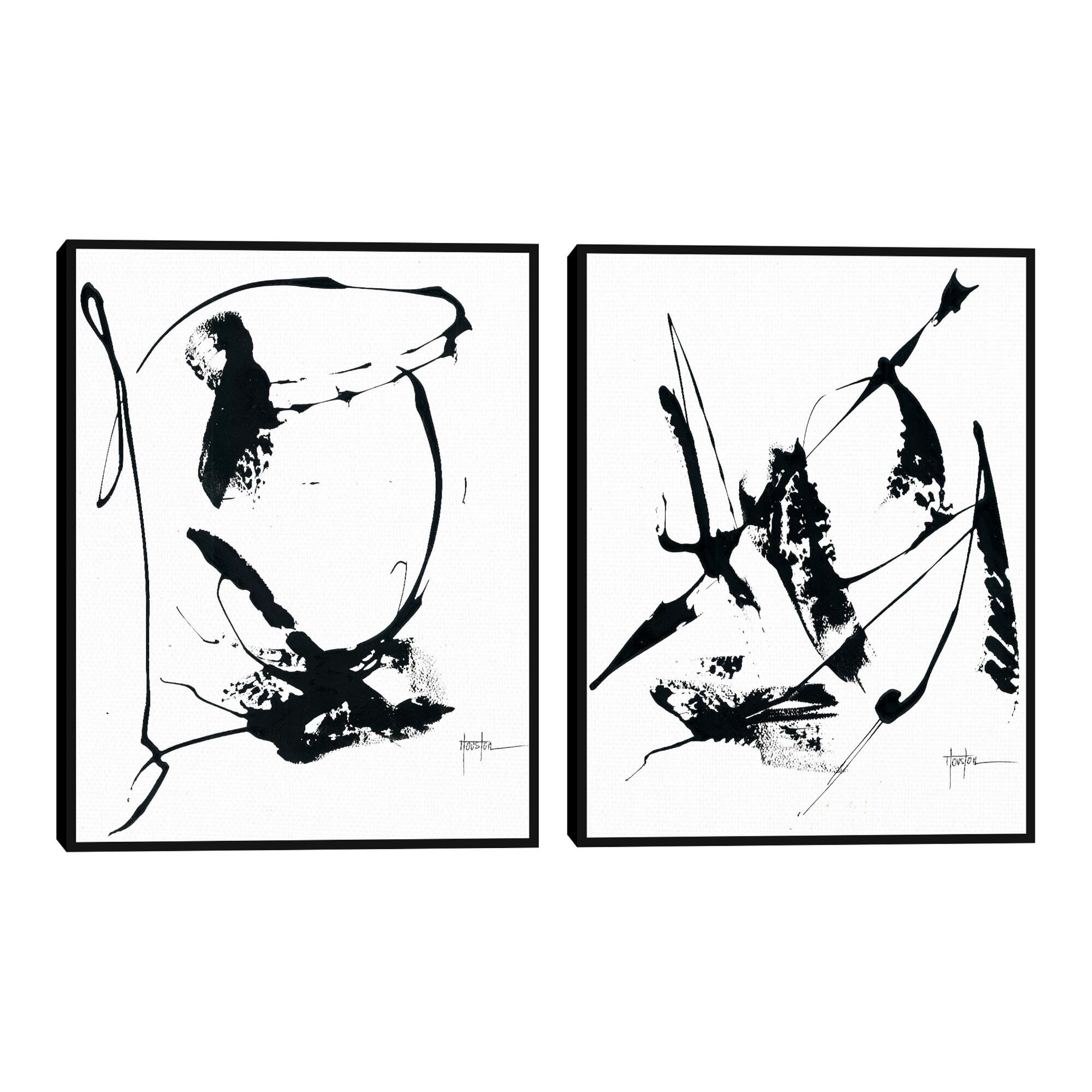Memories by Dan Houston Framed Canvas Wall Art 2 Piece: Black by World Market