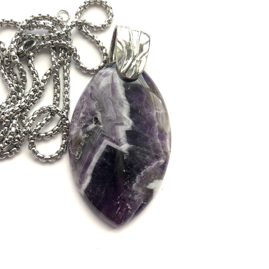 Amethyst Pendant | Necklace Purple Necklace| February Birthstone| Gemstone Pendant| Natural Amethyst| Crown Chakra, Balance