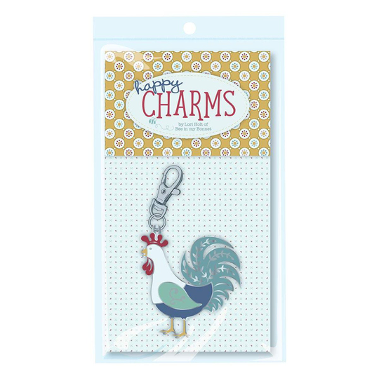 Lori Holt Enamel Happy Charm Rooster