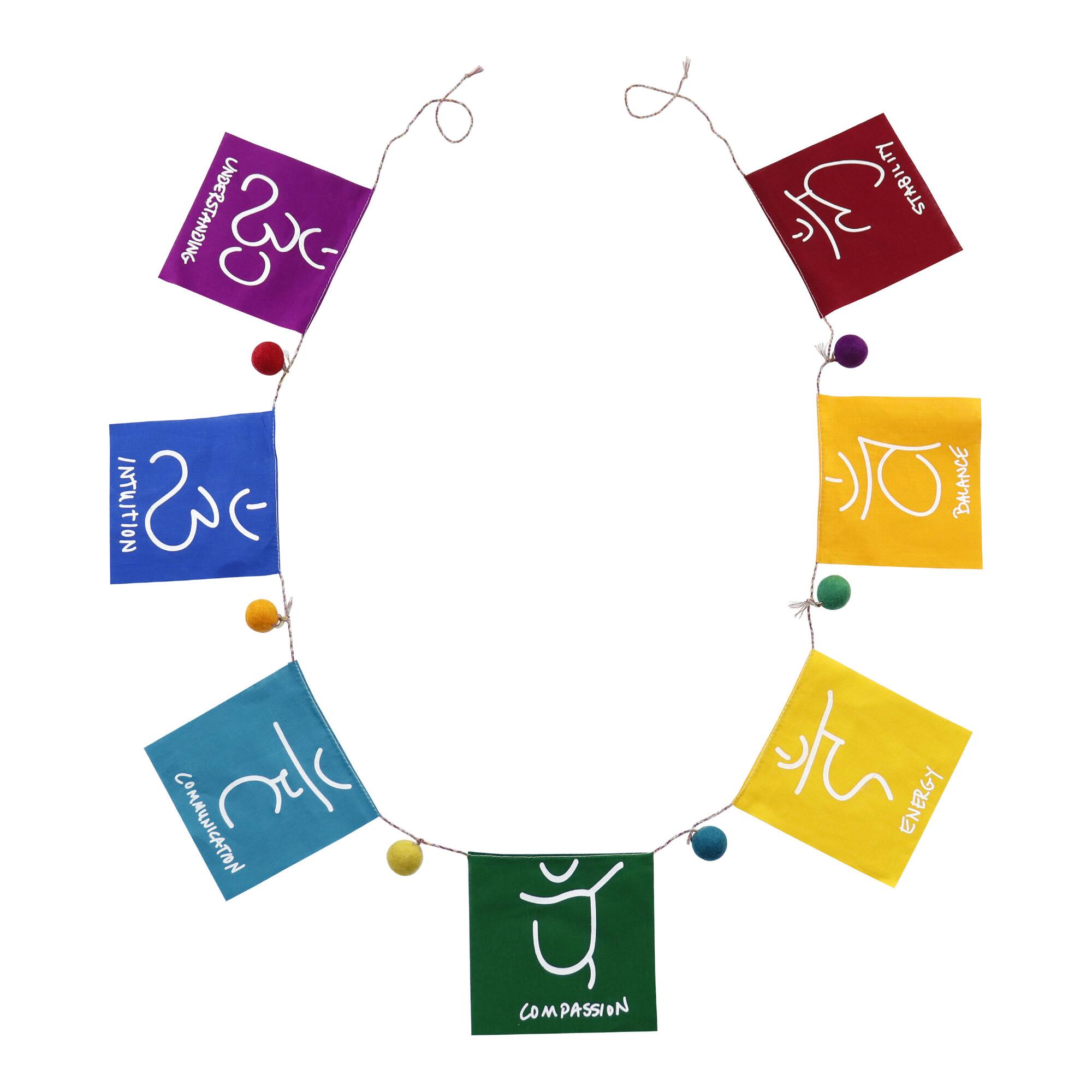 Rainbow Cotton Chakra Flags: Multi by World Market