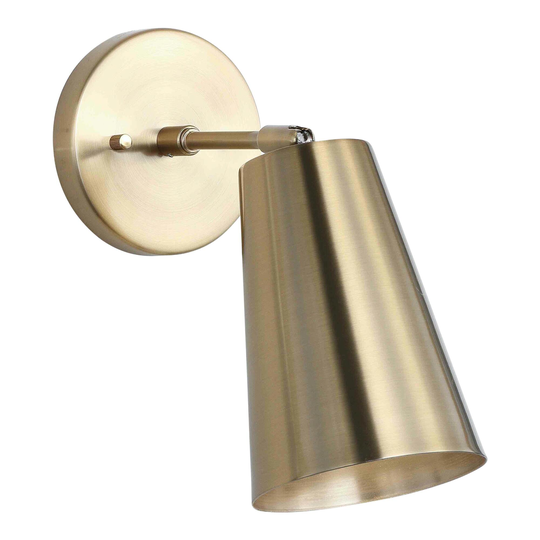 Gold Metal Adjustable Leonardo Wall Sconce: Metallic by World Market