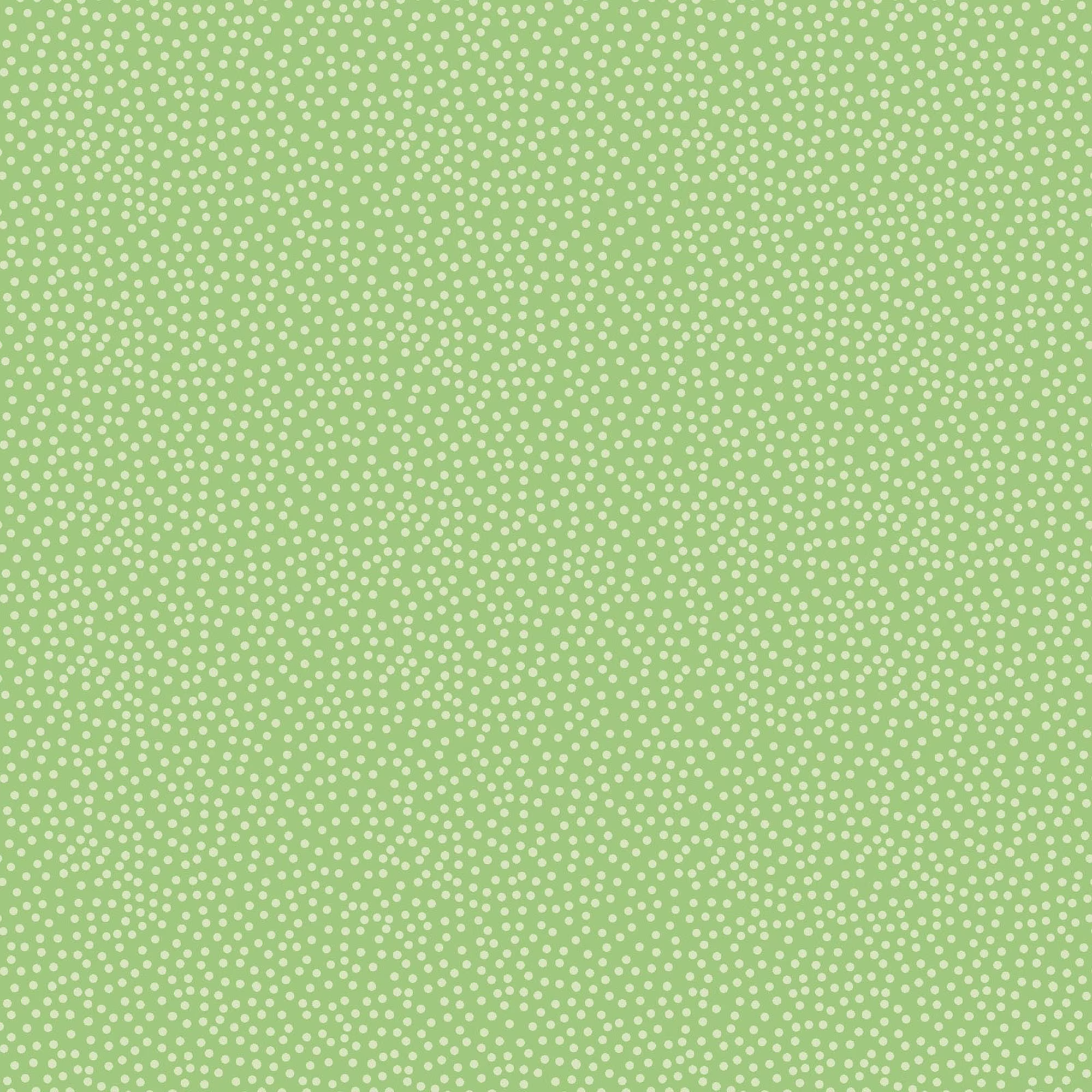 Light Green Dot Fabric, 1/16" Tiny Dots, Maywood Studio Meadow's Edge 10007-G, Blender Quilt Fabric By The Yard, 100% Cotton