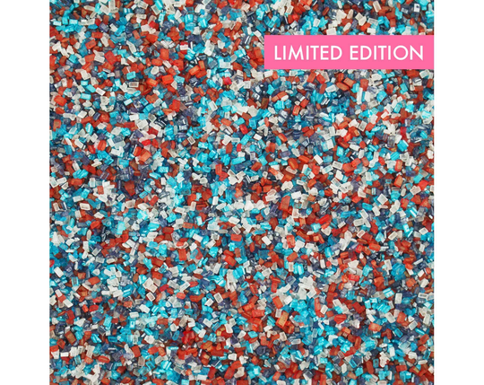 Patriotic Chunky Sugar Blend - Our Limited Edition Patriotic Chunky Sugar Blend Is A Mix Of Crystals in Shades Red, White & Blue