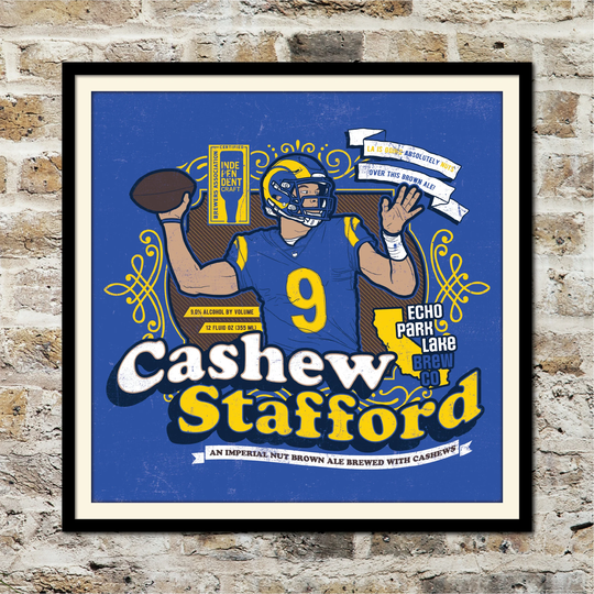 Matthew Stafford | Rams Fake Craft Beer Label Print
