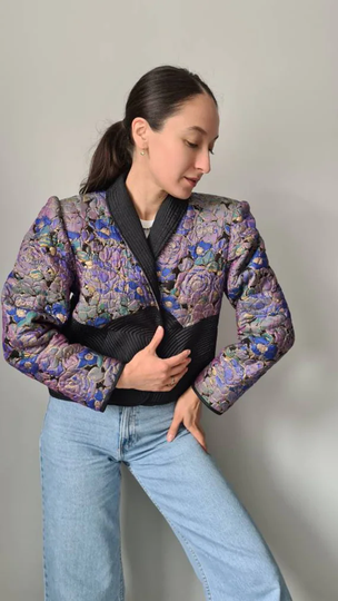 Thai Silk Hand Made Vintage Jacket, in Thailand