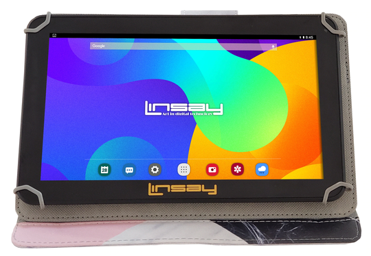 LINSAY 10.1-in Wi-fi Only Android 11 Tablet with Accessories with Case Included;; Type Cover Included | F10PCMBW