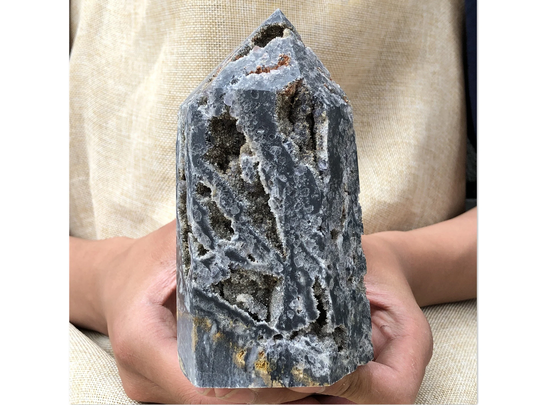 1.84lb Natural Elixir Blende Obelisk, Quartz Crystal,crystal Obelisk, Point,crystal Healing,crystal Wand Xa1710