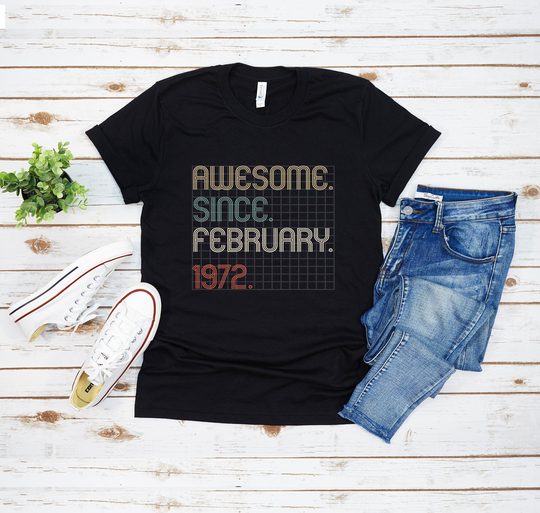 Awesome Since 1972 Shirt, 50Th Birthday Idea, Gift, Gift For Him, Personalized Tshirt