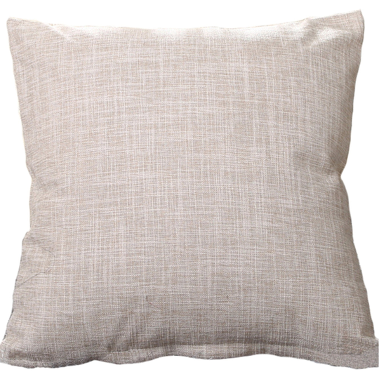 Polyester/Linen Blend Cushion Cover Pillow Case Pack of 2, 20''x20'' 12 Colors (Without Inserts) - white