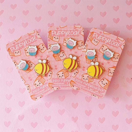 Finn Cakes & Bee Mini Pins