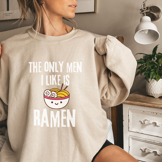 Funny Ramen Sweatshirt, Japanese Noodles Japan Anime Shirt, Birthday Present Foodie, Feminist Girl Aesthetic Tee