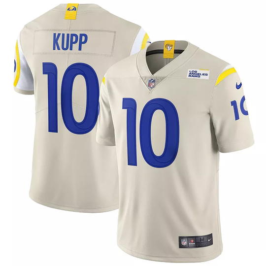 Men's Nike Cooper Kupp Bone Los Angeles Rams Vapor Limited Jersey, Size: 2XL, Beige Over