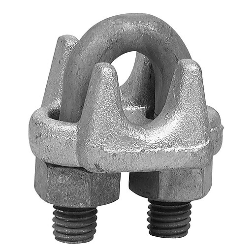 Campbell Series 1000-G Wire Rope Clip, Drop-Forged Carbon Steel, Galvanized, 1/2 in