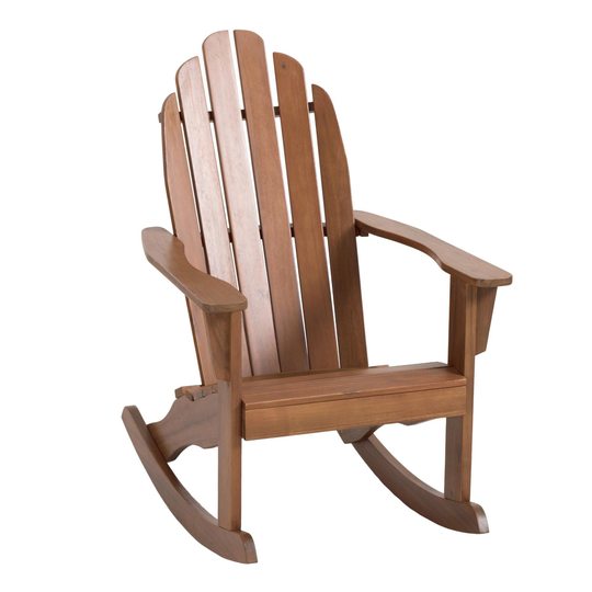 Slatted Wood Adirondack Rocking Chair by World Market