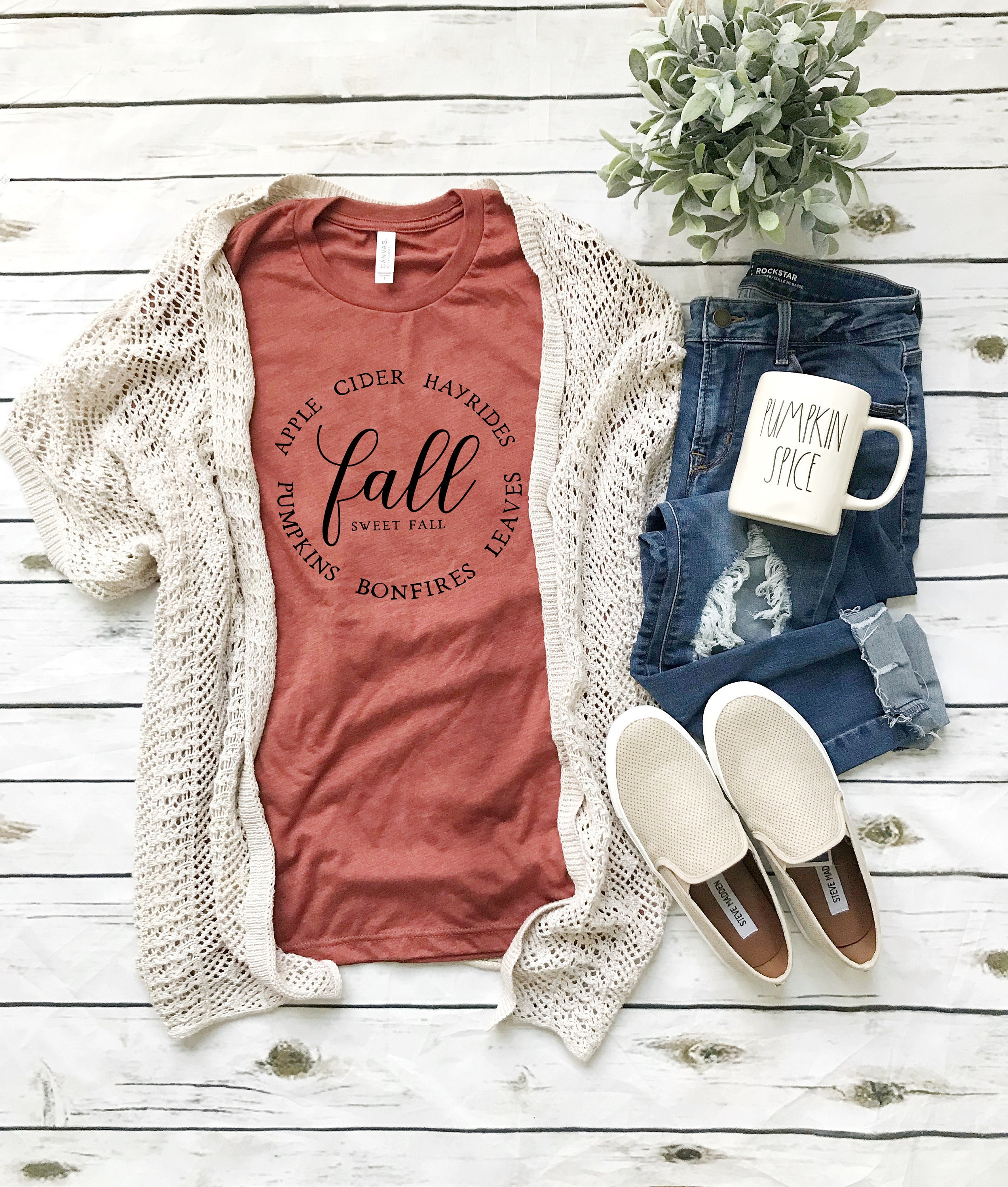 Womens Fall Tee - Shirt Women Cute Fall Shirt Women Hello Tshirt For