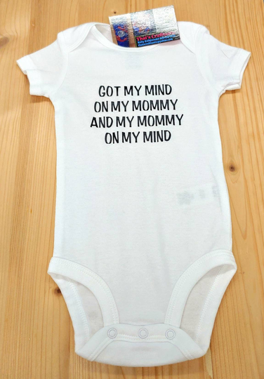 Got My Mind On Mommy & Baby One Piece Bodysuit