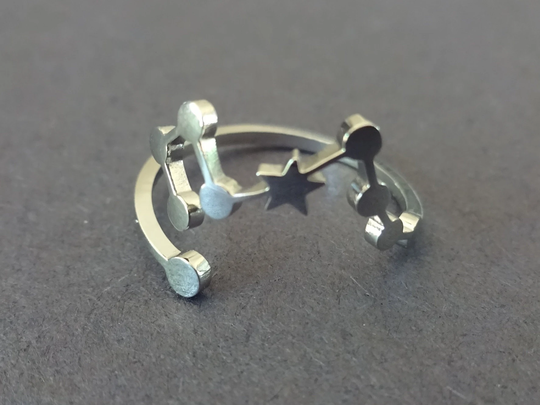 Stainless Steel Pisces Ring, Adjustable Constellation Zodiac Astrology Horoscope Water Element Zodiac, Feb 19-March 20