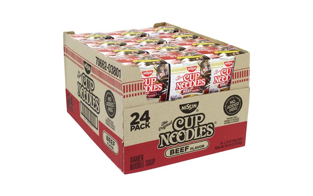 Nissin Nissin Cup Noodles Beef Flavor Ramen Noodle Soup, 2.25 oz, 24 | 220-00520