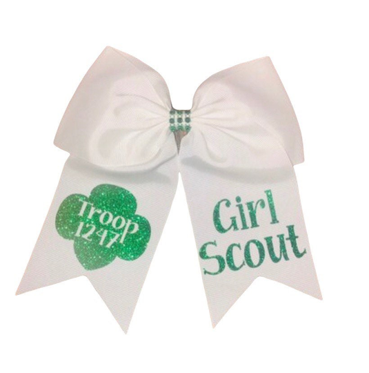 Girl Scout Bow/Personalized Bows/Custom Bows/Girl Scout/Hair Bows/Personalized Bows