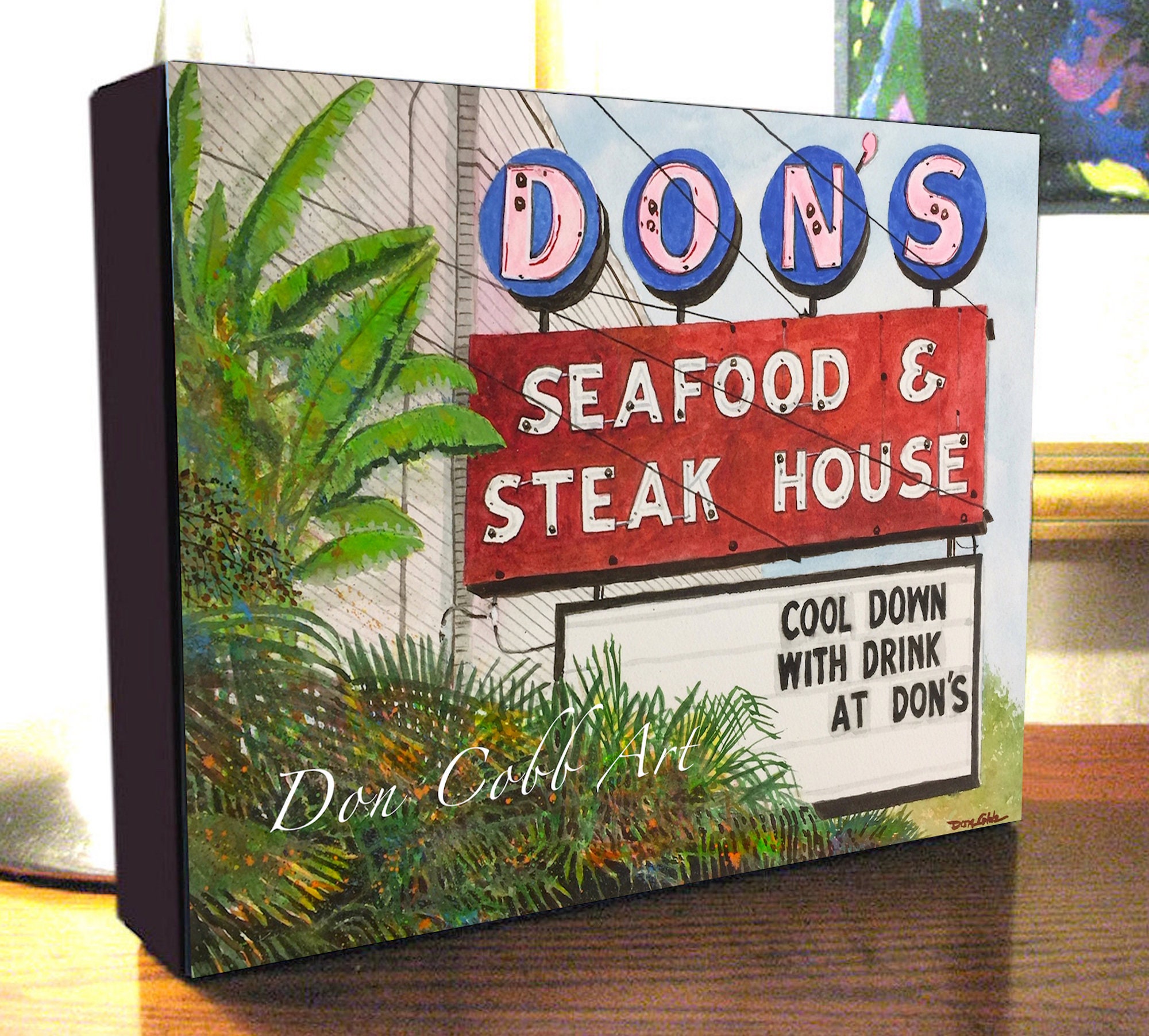 Don's Seafood & Steak House Restaurant Art 8x10x1.5 11x14x1.5 Gallery Wrap Canvas Prints"