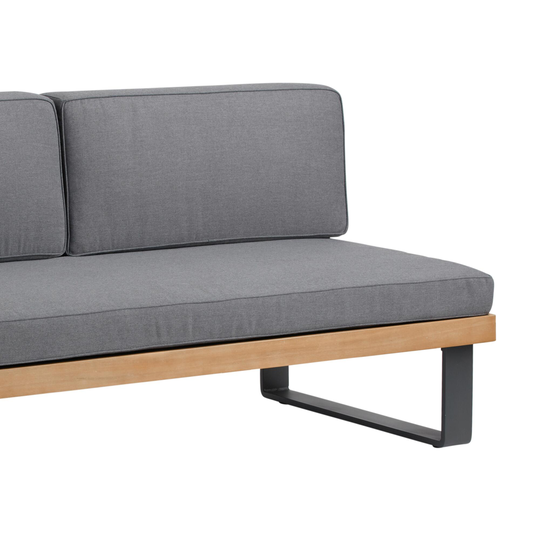 Alicante II Bench Replacement Cushions 3 Piece Set: Gray - Polyester by World Market