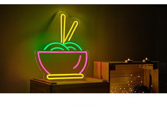 Ramen Noodles Neon Sign, Led Light Decor Home Wall Table Christmas Gift