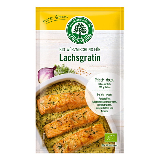 Lebensbaum salmon gratin, 20g