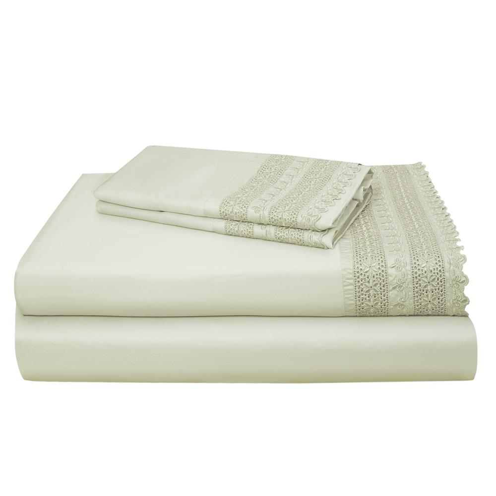 Grace Home Fashions RENAURAA Smart Full Cotton Blend Bed Sheet in Gray | 1400CVC_AT-LC SPC SL
