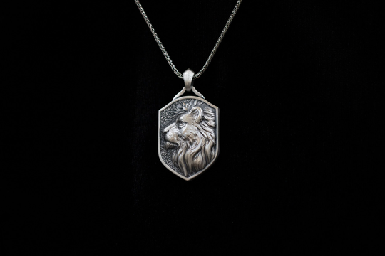 Lion Of Judah Necklace, Personalized Silver Necklace, Head Pendant Jewish Tribe