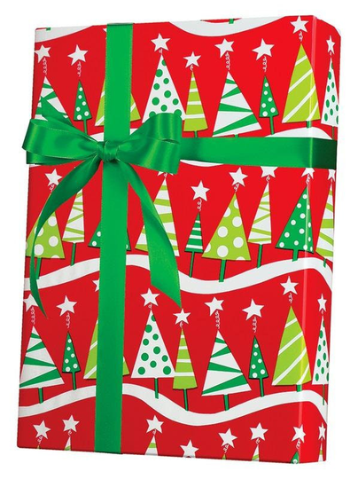 Christmas Tree Rock Gift Wrap | Wrapping Paper Holiday Fun Roll Heavy Duty