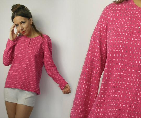 Marimekko Top/Marimekko Pullover Shirt Long Sleeves Scandinavian Finland Finnish Cotton