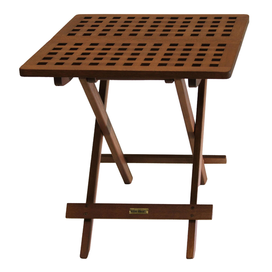 Eucalyptus Catania Folding Accent Table: Brown - Wood by World Market