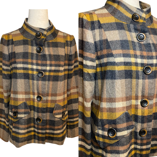 80S Elliott Lauren Plaid Wool Blend Jacket | Vintage Chore