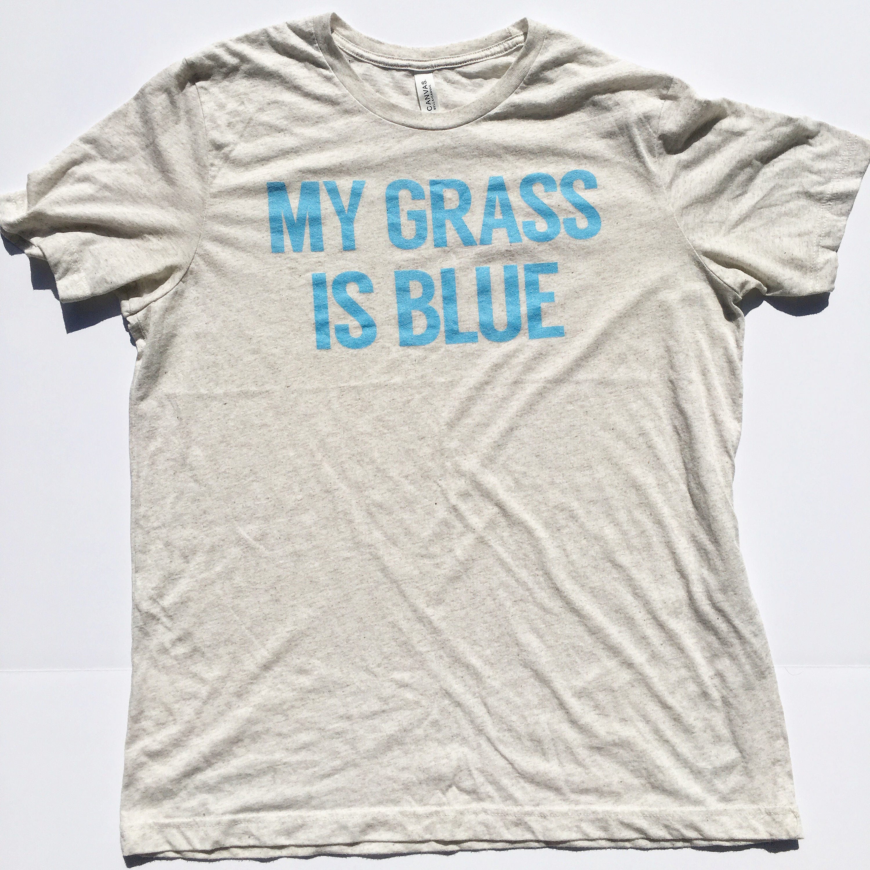 My Grass Is Blue Tri Blend T Shirt 70's, Bluegrass, Street Survivors, Kentucky, Bluegrass State, Classic Rock, Southern Rock