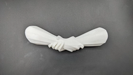 3D Printed Rrr Handshake From The 2022 Movie With N. T. Rama Rao, Ram Charan, Alia Bhatt, Ajay Devgn