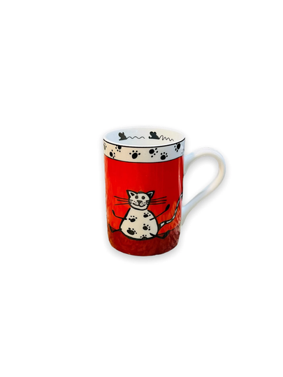 Konitz Cat Chasing Mouse Coffee Mug From Germany