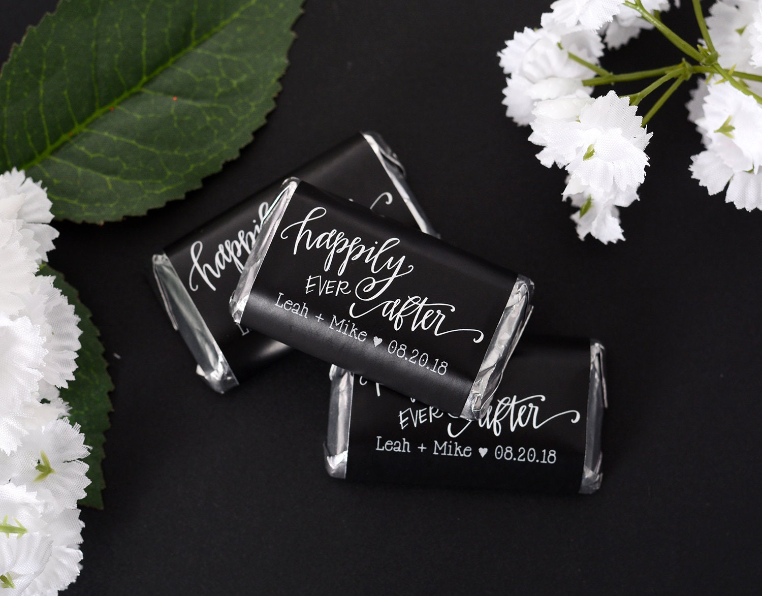 Custom Wedding Candy Labels - Mini Wraps Chocolate Bar Wrappers Sticker Hmi-Hea