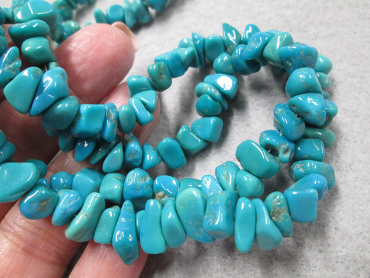 Southwestern Genuine Turquoise Rope Necklace>Turquoise Necklace, Turquoise Necklace, Chunky Necklace, Turquoise Jewelry-Jnn143