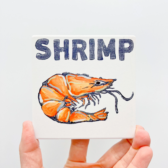 Shrimp Stone Coaster, Home Malone New Orleans, Soaker Stone, Seafood Art, Nola Bar, Coffee Table, Louisiana Decor, Art