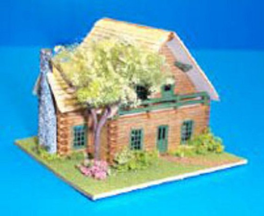 Dollhouse Miniature Log Cabin Lodge Kit 1144 Scale