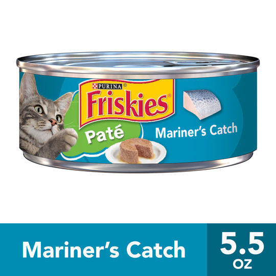 Purina Friskies Pate Wet Cat Food Can - Mariner's Catch, 5.5 oz