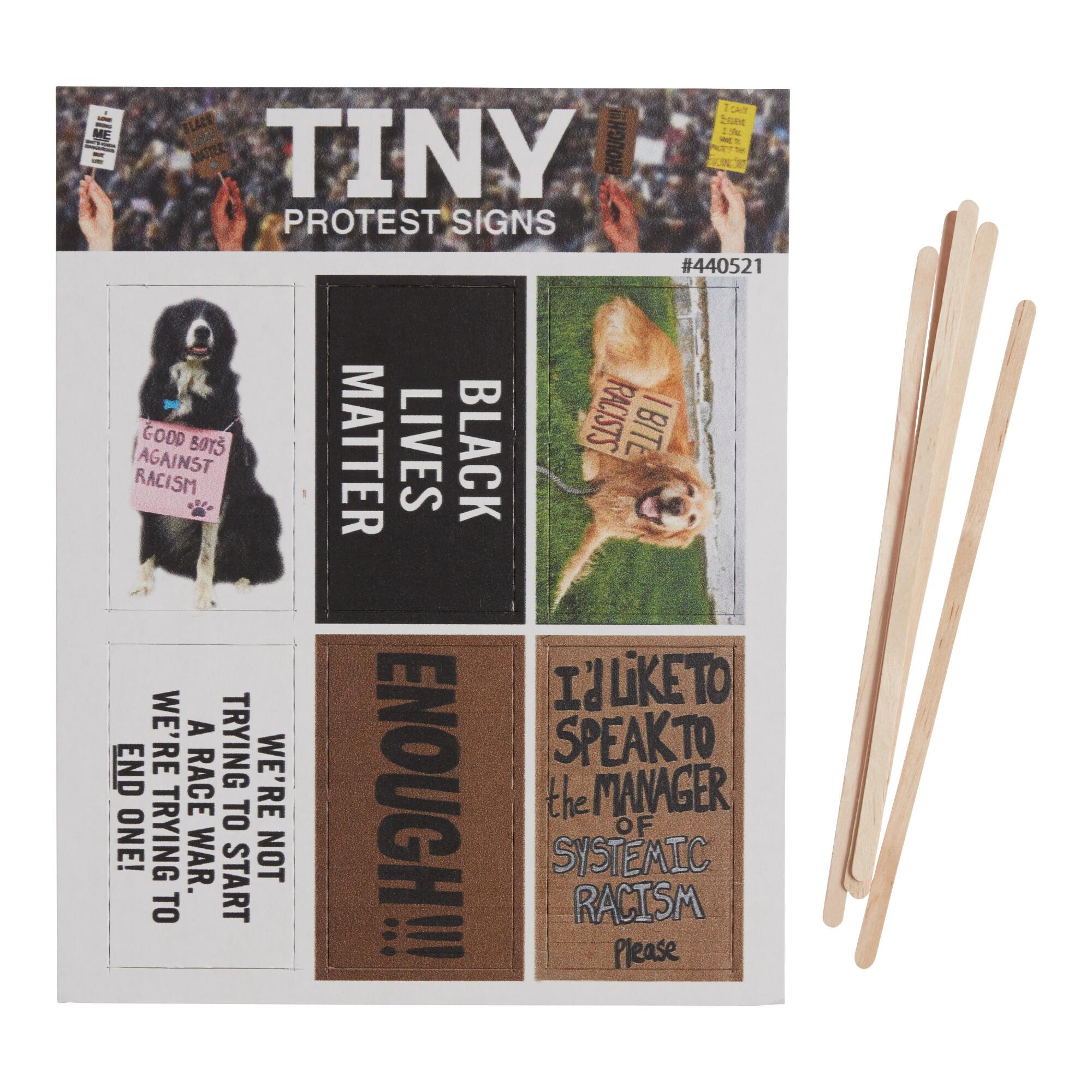 Tiny BLM Protest Signs 6 Pack: Multi - Paper by World Market