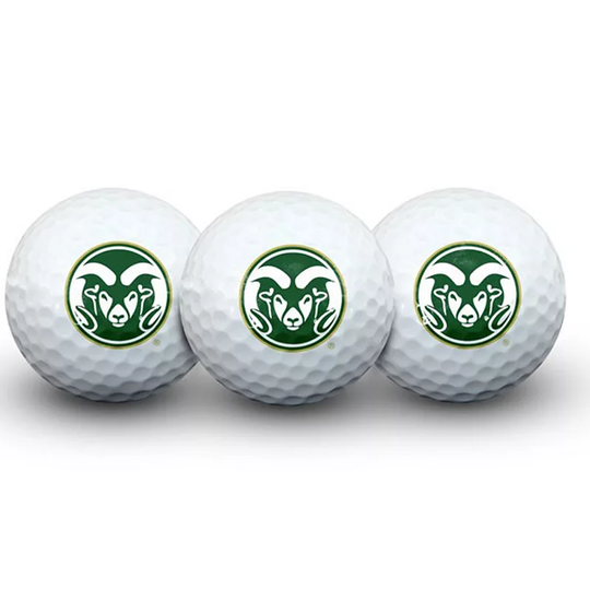 Colorado State Rams Pack of 3 Golf Balls, Multicolor