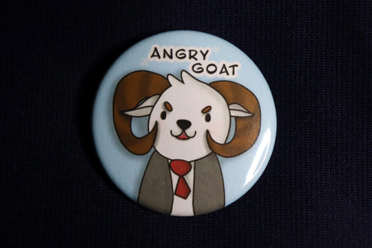 Jschlatt "Angry Goat" Pin | Schlatt Ram Button