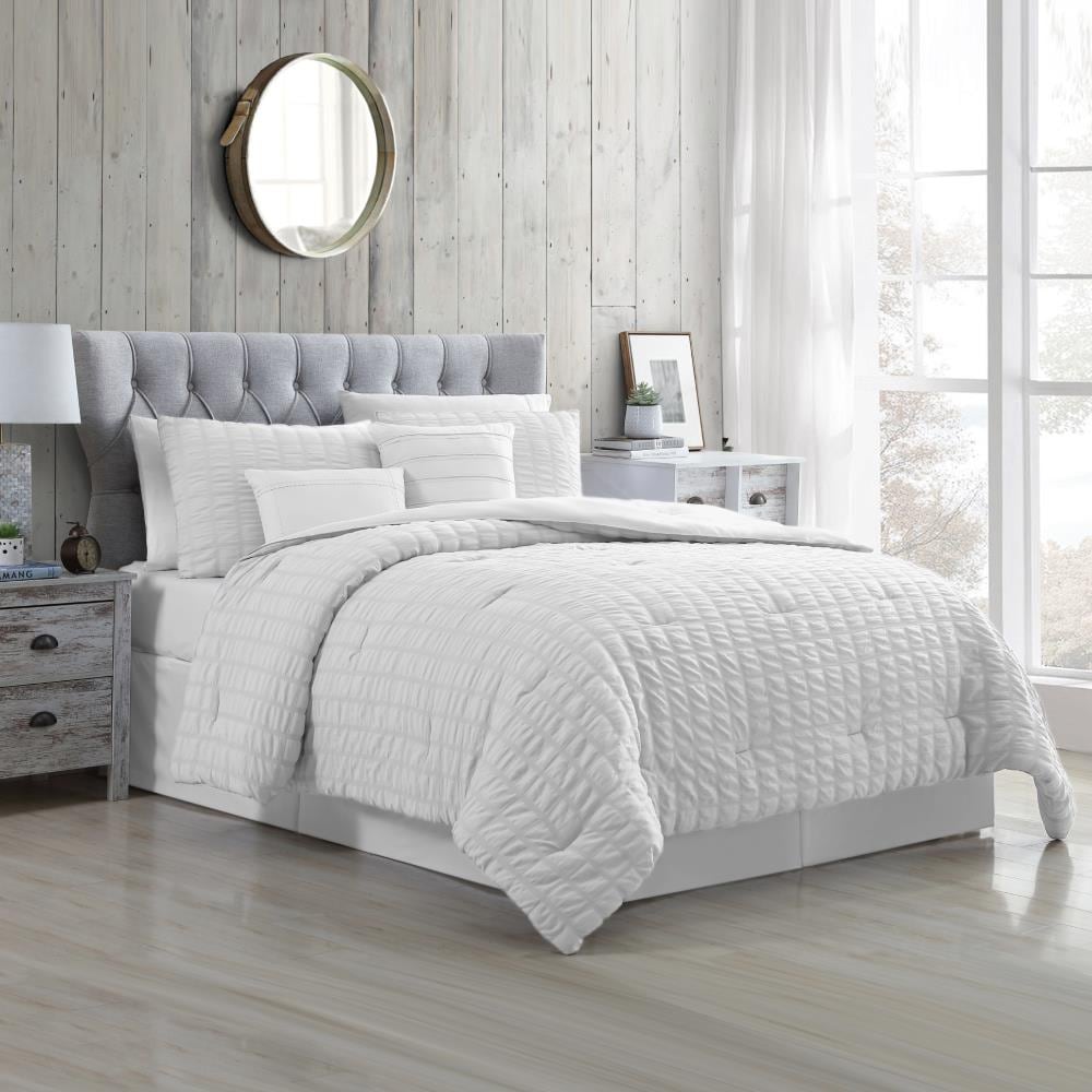 Amrapur Overseas Kane comforter set White Multi Reversible Queen Comforter (Blend with Polyester Fill) | 3MLTICSE-KNW-QN