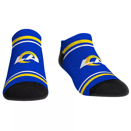 Rock Em Socks Los Angeles Rams Logo Lines Ankle Socks, Adult Unisex, Size: Large/XL, Multicolor