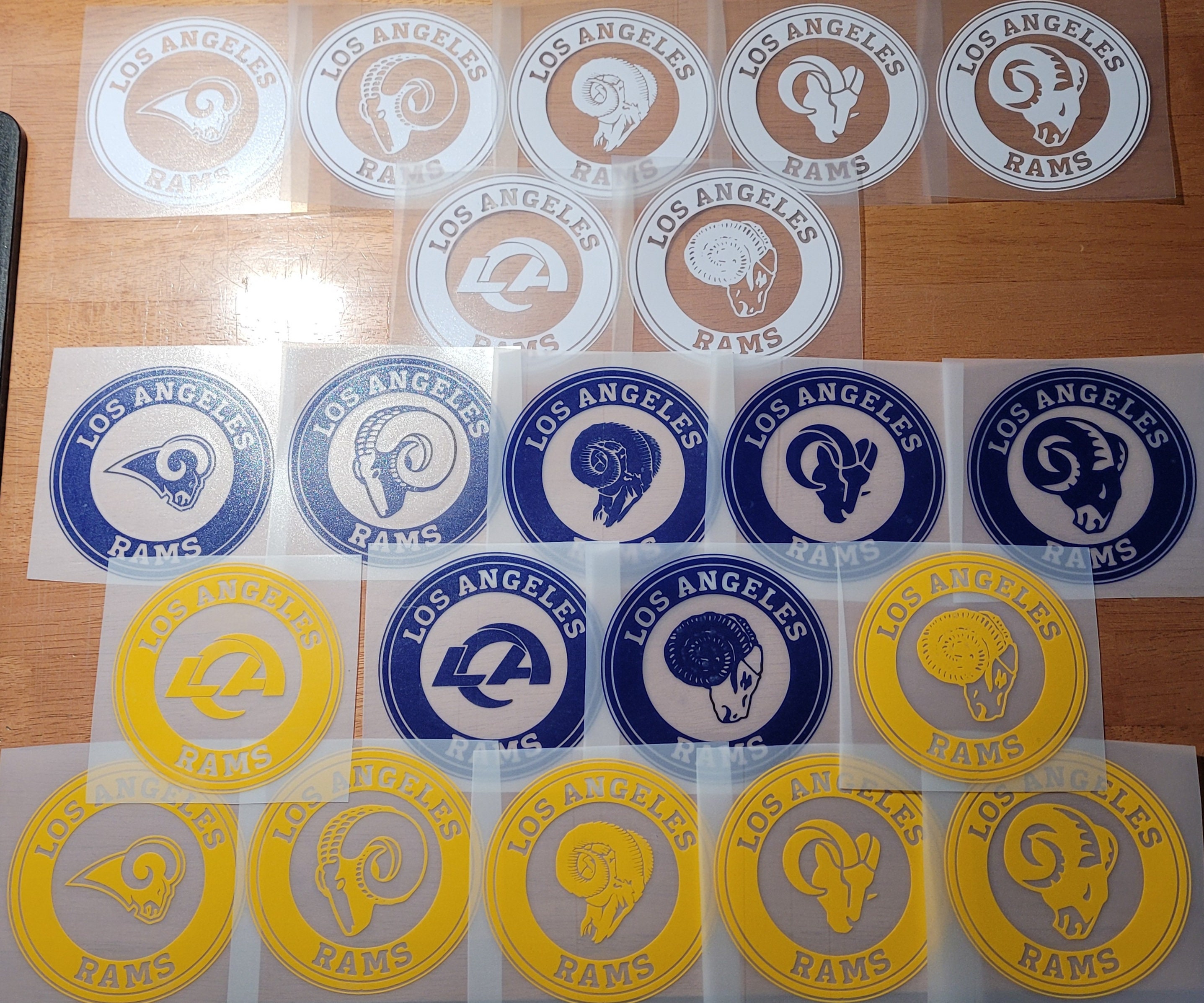 La Rams Logo Decal Set Of 7